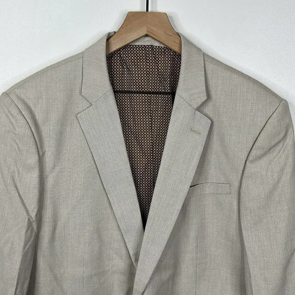 Johnny Bigg Harewood Textured Dune Suit Jacket Big & Tall Men's Size 46L NWT